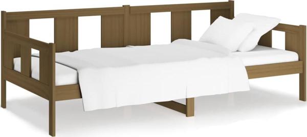 vidaXL καναπές κρεβάτι μελιτζανί από πεύκο 90x190 cm