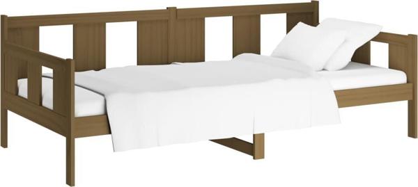 vidaXL καναπές κρεβάτι μελιτζανί από πεύκο 90x190 cm