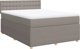 vidaXL Κρεβάτι Continental με στρώμα, ταουπ, ύφασμα, 160x200 cm
