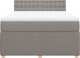 vidaXL Κρεβάτι Continental με στρώμα, ταουπ, ύφασμα, 160x200 cm