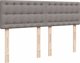 vidaXL Κρεβάτι Continental με στρώμα, ταουπ, ύφασμα, 160x200 cm