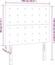 vidaXL Κεφαλάρι Κλίνης με LED, Ροζ, 100x5x118/128 εκ., Βελούδο