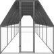 vidaXL Εξωτερικό κλουβί για κοτόπουλα, 2x12x2 m, γαλβανισμένος χάλυβας