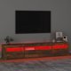 vidaXL Ντουλάπι TV με φωτισμό LED, σκούρο δρυς, 210x35x40 cm