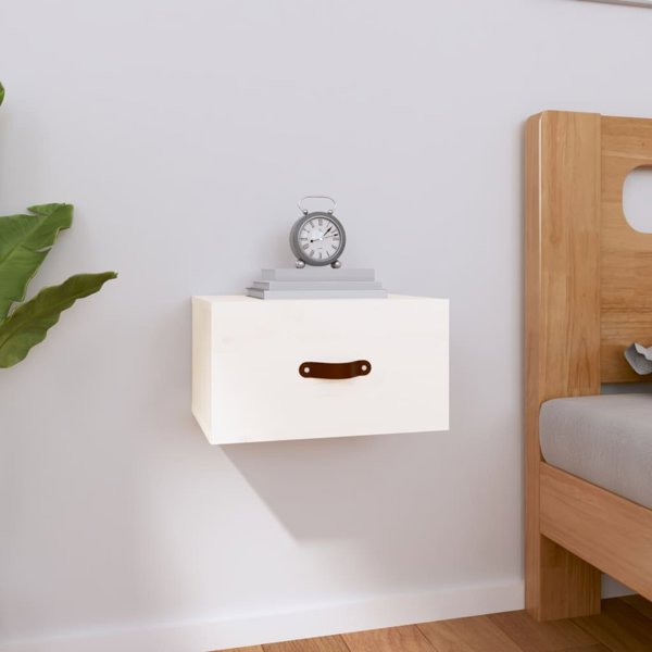 vidaXL Κρεμαστό κομοδίνο, 40x29,5x22 εκ., λευκό