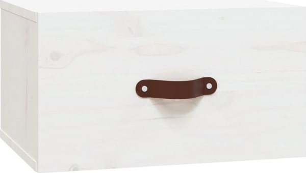 vidaXL Κρεμαστό κομοδίνο, 40x29,5x22 εκ., λευκό