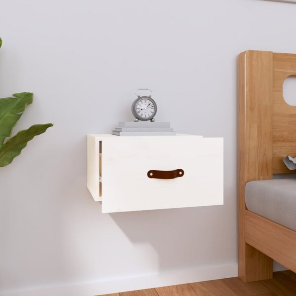 vidaXL Κρεμαστό κομοδίνο, 40x29,5x22 εκ., λευκό
