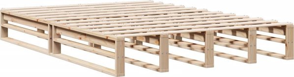 vidaXL Κρεβάτι με ράφι, χωρίς στρώμα, 140x190 εκ, πεύκο
