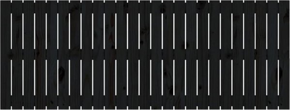 vidaXL Κεφαλάρι κρεβατιού, μαύρο, 159,5x3x60 cm, μασίφ πεύκο
