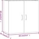vidaXL Επιτοίχια ντουλάπα από καπνιστή δρυ 60x31x60 cm