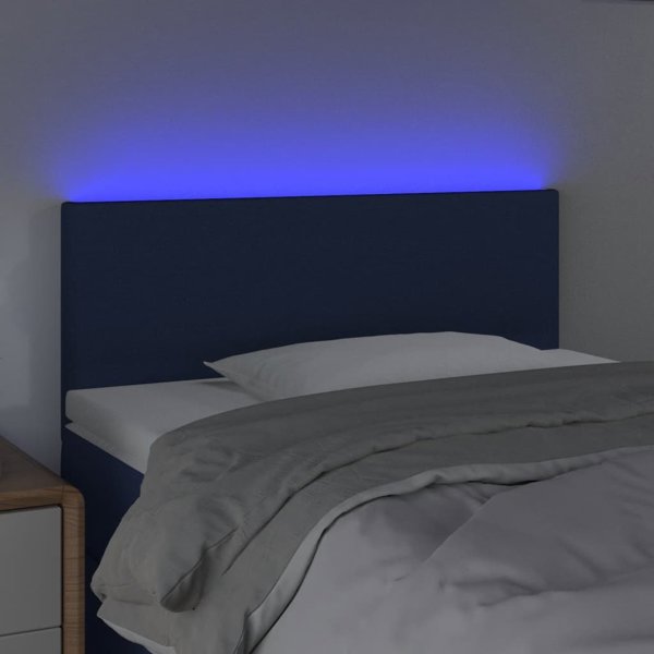 vidaXL Κεφαλάρια κρεβατιού με φωτισμό LED μπλε 80x5x78/88 cm ύφασμα