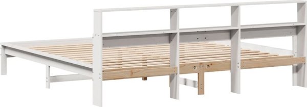 vidaXL Κορμός Κρεβατιού Λευκός 180x200 εκ. από Αληθινό Πεύκο
