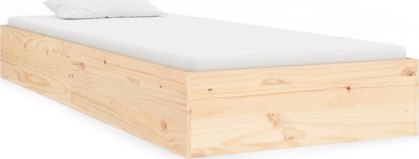 vidaXL Rama κρεβατιού από μασίφ ξύλο, 75x190 cm, μονόκλινο