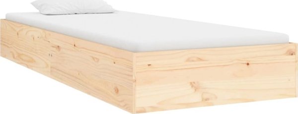 vidaXL Rama κρεβατιού από μασίφ ξύλο, 75x190 cm, μονόκλινο