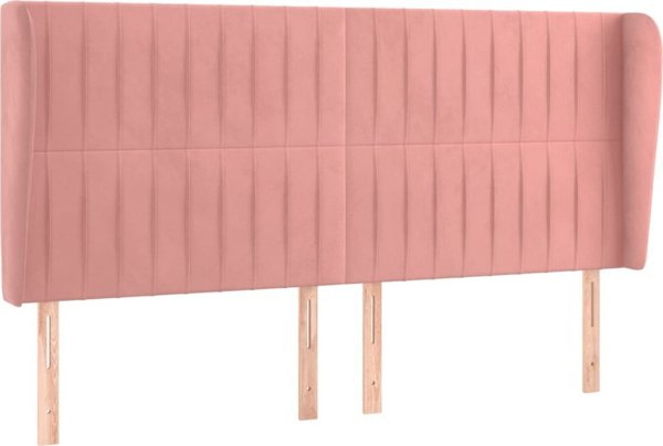 vidaXL Κεφαλάρι uszak Ροζ 163x23x118/128 cm βελούδο