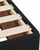 vidaXL Κρεβάτι Κοντινεντάλ με Στρώμα Μαύρο Βελούδο 90x200 cm