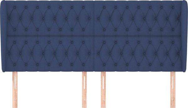 vidaXL Προσκέφαλο uszak, μπλε, 203x23x118/128 cm, ύφασμα