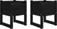 vidaXL vidaXL Donice, 2 szt., czarny, 40x40x52,5 cm, lite drewno sosnowe