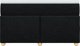 vidaXL κρεβάτι kontynentalne με στρώμα, μαύρο ύφασμα, 120x200 cm