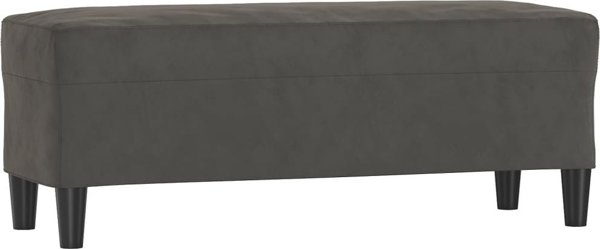 vidaXL Λαβή, σκουρόχρωμη γκρι, 100x35x41 εκ, επενδυμένη με βελούδο