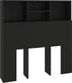vidaXL Κεφαλάρι κρεβατιού με ράφια, μαύρο, 100x19x103,5 εκ.