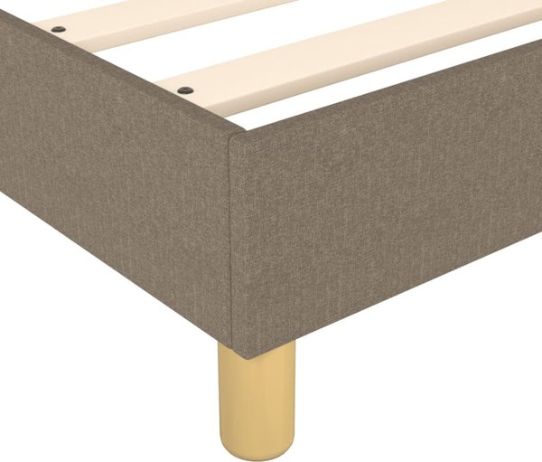 vidaXL Λοξό κρεβάτι με στρώμα, τάουπ, ύφασμα, 90x200 εκ.