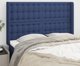 vidaXL Υποστύλωμα Κεφαλιού Uszak, Μπλε, 147x16x118/128 εκ., Υφασμάτινο