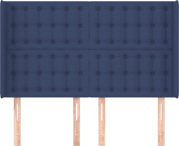 vidaXL Υποστύλωμα Κεφαλιού Uszak, Μπλε, 147x16x118/128 εκ., Υφασμάτινο
