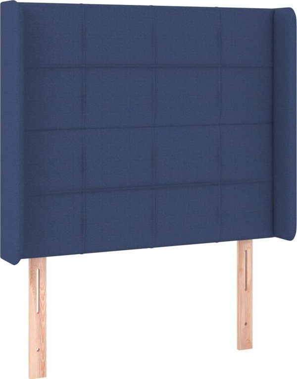 vidaXL Λιτζκο κοντινενταλνε με στρωμα, μπλε, 90x190 cm, υφασμα