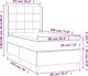 vidaXL Λιτζκο κοντινενταλνε με στρωμα, μπλε, 90x190 cm, υφασμα