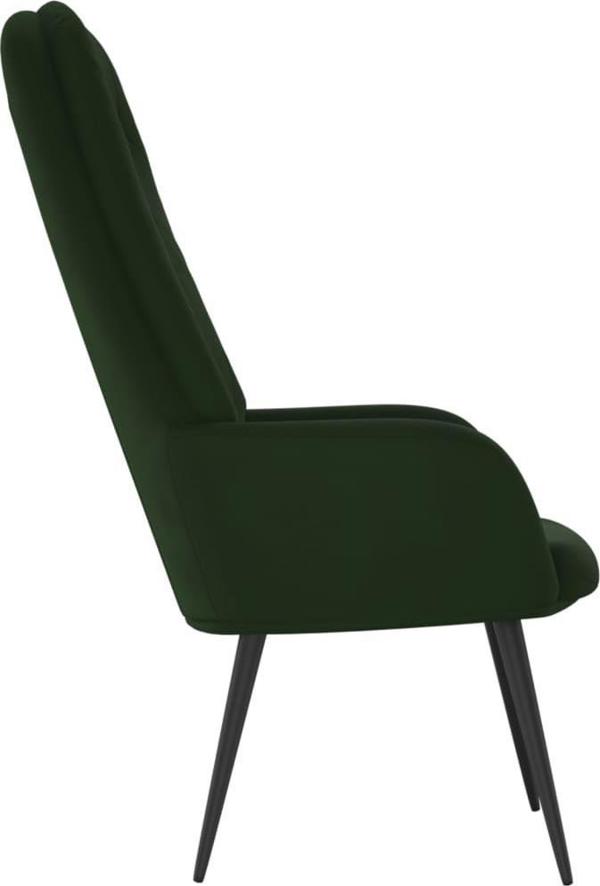 vidaXL vidaXL Fotel, ciemnozielony, obity aksamitem