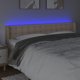 vidaXL Κεφαλάρι Κρεβατιού με LED Cappuccino 203x16x78/88 cm Συνθετικό Δέρμα