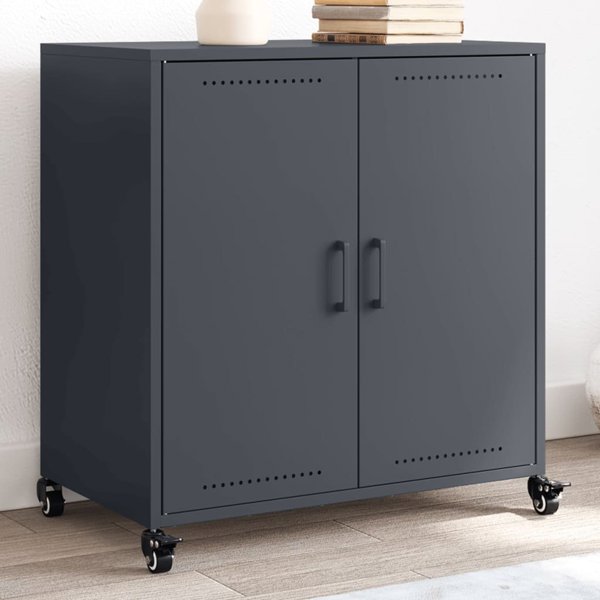 vidaXL Szafka, antracytowa, 68,5x39x72 cm, stal