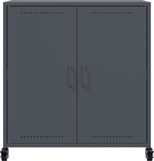 vidaXL Szafka, antracytowa, 68,5x39x72 cm, stal