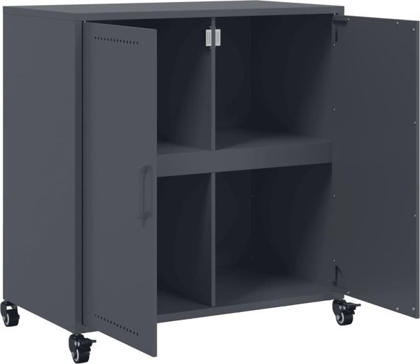 vidaXL Szafka, antracytowa, 68,5x39x72 cm, stal