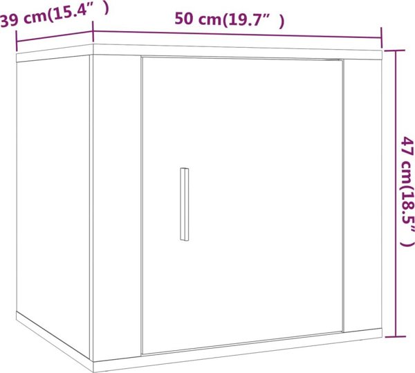 vidaXL Σετ 2 Κομοδίνων δρυός Sonoma 50x39x47 εκ.