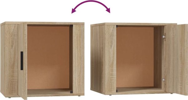 vidaXL Σετ 2 Κομοδίνων δρυός Sonoma 50x39x47 εκ.