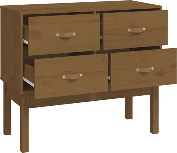 vidaXL Συρταριέρα, μέλι καφέ, 90x40x78 εκ, ξύλο πεύκου