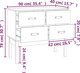 vidaXL Συρταριέρα, μέλι καφέ, 90x40x78 εκ, ξύλο πεύκου