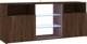vidaXL Έπιπλο TV με φωτισμό LED, καφέ δρυς, 120x30x50 εκ