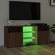 vidaXL Έπιπλο TV με φωτισμό LED, καφέ δρυς, 120x30x50 εκ
