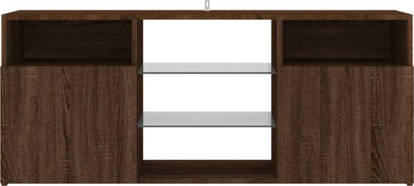 vidaXL Έπιπλο TV με φωτισμό LED, καφέ δρυς, 120x30x50 εκ