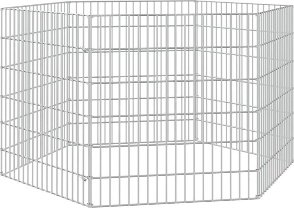 vidaXL 6 πάνελ κλουβί για κουνέλι, 54x60 εκ., γαλβανισμένο σίδερο