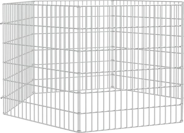 vidaXL 6 πάνελ κλουβί για κουνέλι, 54x60 εκ., γαλβανισμένο σίδερο