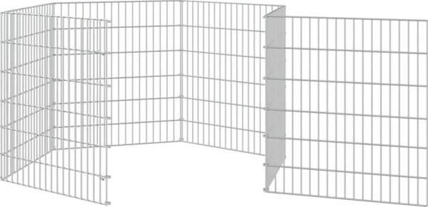 vidaXL 6 πάνελ κλουβί για κουνέλι, 54x60 εκ., γαλβανισμένο σίδερο