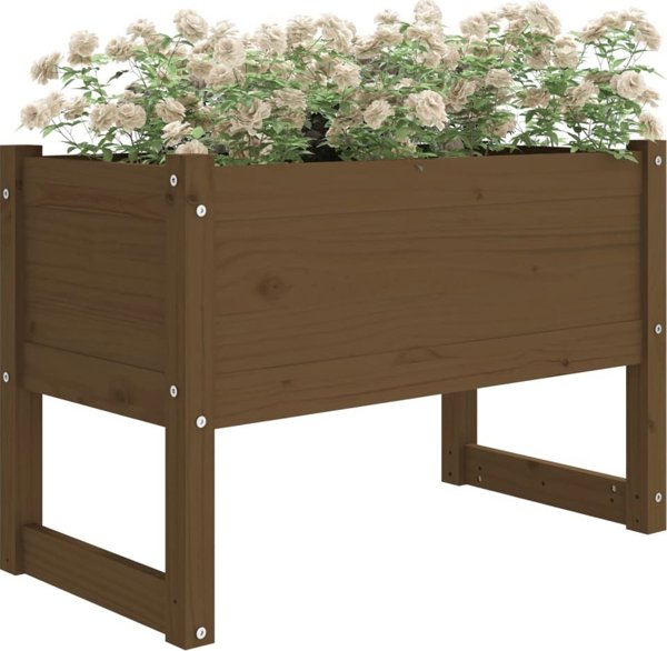 vidaXL Donica, μέλι καφέ, 78x40x52 εκ, μασίφ πεύκο