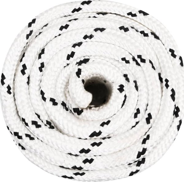 vidaXL Λευκό σκοινί εργασίας, 18 mm, 50 m, πολυεστέρας