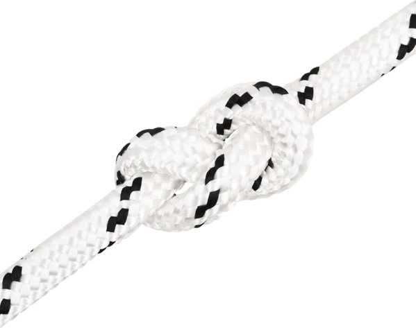 vidaXL Λευκό σκοινί εργασίας, 18 mm, 50 m, πολυεστέρας