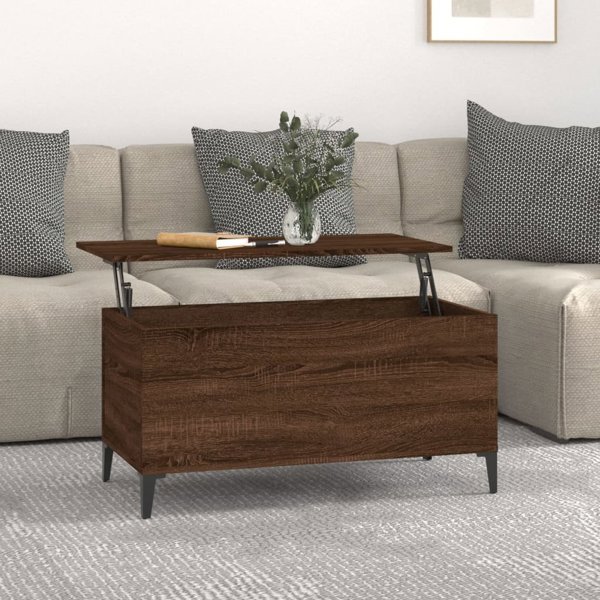 vidaXL Τραπεζάκι Καφέ καφέ δρυς 90x44,5x45 cm