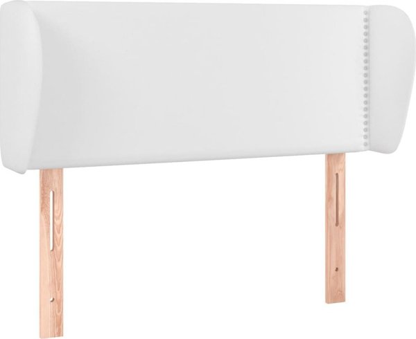 vidaXL Κεφαλάρι uszak σε λευκό, 103x23x78/88 εκ., τεχνητό δέρμα